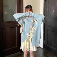 Blue Sweet Bow Sweater  - Thumbnail 3