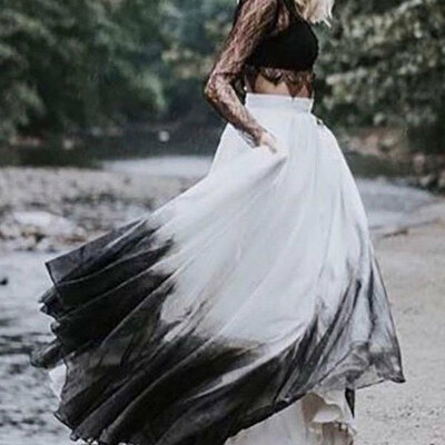 Two piece gradient wedding dresses bridal gown,1597