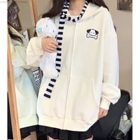 Japanese Dog Long Ears Zip Up Hoodie  - Thumbnail 5