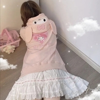 Japanese Anime Cartoon Embroidery Sweatshirt  - Thumbnail 4