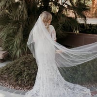 New Mermaid Lace Modest Wedding Dresses With Half Sleeves Jewel Neck Buttons Back Women Country Western Bridal Gowns Custom Made,1608 - Thumbnail 2