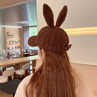 Cute Foldable Bunny Ears Fleece Hats - Thumbnail 8