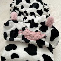 Cute Cow Pattern Hooded Pajamas Set - Thumbnail 4