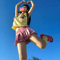 Pink Pleated Low Waist Mini Skirt - Thumbnail 6