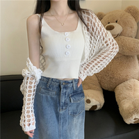 2PCS Green Button Top + Crochet Smock - Thumbnail 4