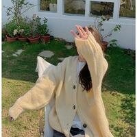Yellow Loose Cardigan  - Thumbnail 1