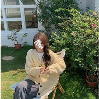 Yellow Loose Cardigan  - Thumbnail 2