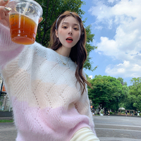 Pink Ombre Hollow Out Sweater  - Thumbnail 7