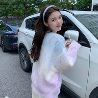 Pink Ombre Hollow Out Sweater  - Thumbnail 8