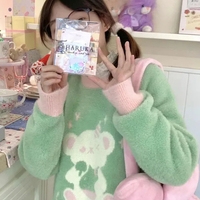 Bear Crew Neck Loose Sweater  - Thumbnail 3