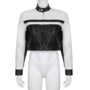 BLACK & WHITE BIKER JACKET-3