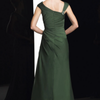 Sage Green Pleat Chiffon Mother of Bride/Groom Dresses With Diamond Decoration Summer Wedding Evening Party Gown For Women - Thumbnail 1