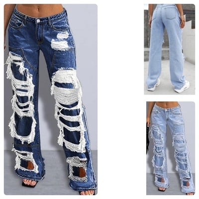 Distressed fringe denim-td - Thumbnail 2