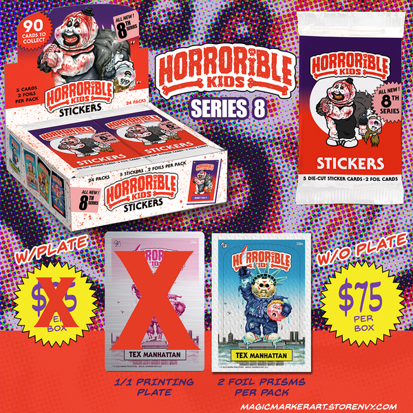 Horrorible Kids - Series 8 Trading Cards - 24 Pack Box · Magic