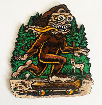 SKATE SQUATCH PATCH iron on ready embroidered color patch