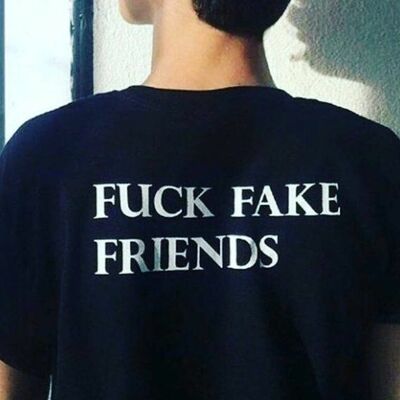 Free shipping-f**k fake friends tee - Thumbnail 2