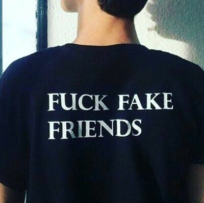 Free Shipping-F**K FAKE FRIENDS TEE