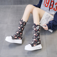 New graffiti high top canvas shoes - Thumbnail 2