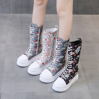 New graffiti high top canvas shoes - Thumbnail 5