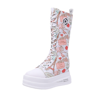 New graffiti high top canvas shoes - Thumbnail 8