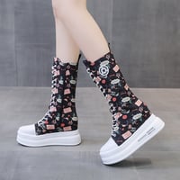 New graffiti high top canvas shoes - Thumbnail 1