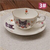 New cute cat tea cup set - Thumbnail 3