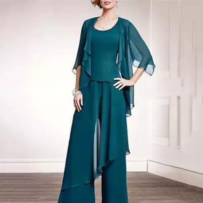 Plus size mother of the bride /groom dress elegant scoop neck floor length chiffon sleeveless with beading
