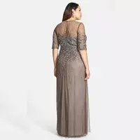  Lastedt Mother Of The Bride Dresses With Beads Sequins vestido de madrinha Half Sleeve Party Mother Of The Groom Dresse - Thumbnail 1