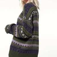 VINTAGE PATTERN KNIT SWEATER  - Thumbnail 1