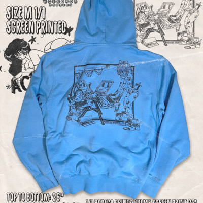 1/1 bodega bulma prints hoodie (dodger blue)