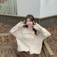 Preppy Turn Down Collar Sweater  - Thumbnail 1