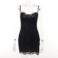 2PCS Lace Trim Bodycon Dress + Cardigan  - Thumbnail 7