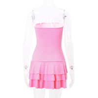 Pink Coquette Tiered Strapless Mini Dress  - Thumbnail 8