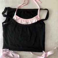 2PCS Dog Print Bow Tie Halter Top  - Thumbnail 7