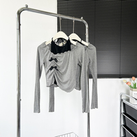 2PCS Halter Top + Long Sleeve Crop Top - Thumbnail 3