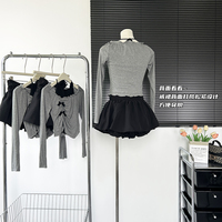 2PCS Halter Top + Long Sleeve Crop Top - Thumbnail 4