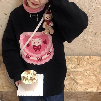 Sweet bear cake print sweater  - Thumbnail 3