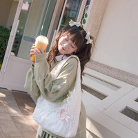 Green Rabbit Knit Long Sleeve Sweater  - Thumbnail 6