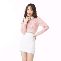 Cherry Plaid Polo Collar Sweater  - Thumbnail 5