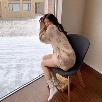 Peach Print Soft Sweater  - Thumbnail 3