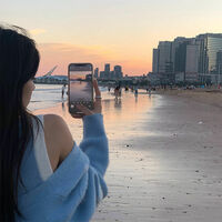 2PCS Blue Sky Cloud Vest + Knit Cardigan  - Thumbnail 5