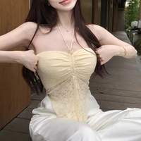 White Y2K Sleeveless Beach Crop Top - Thumbnail 7