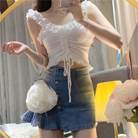 White Lace Frill Camisole  - Thumbnail 1