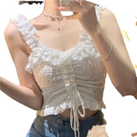 White Lace Frill Camisole  - Thumbnail 3