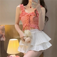 White Lace Frill Camisole  - Thumbnail 4