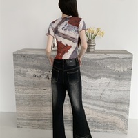 Cake Graffiti Mesh Short Sleeve Shirt - Thumbnail 3