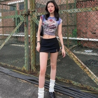 Angel Cake Print Ruffle Short Sleeve Shirt  - Thumbnail 3