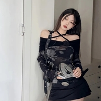 Tie Dye Lace Up Flare Shirt  - Thumbnail 2