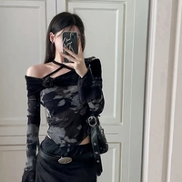 Tie Dye Lace Up Flare Shirt  - Thumbnail 1