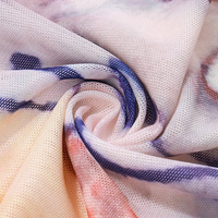 Abstract Print Mesh Sheer Crop Top  - Thumbnail 6